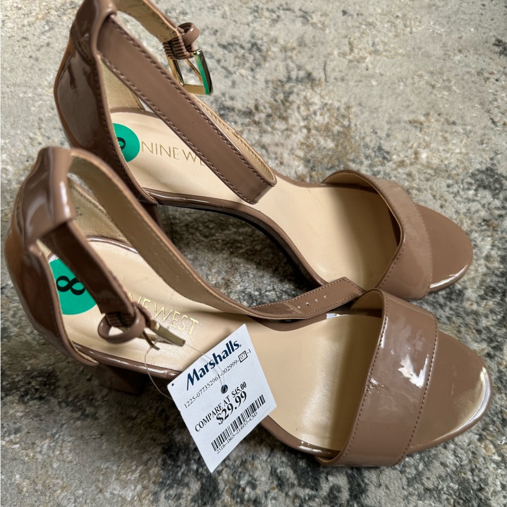 Nine West tan heels